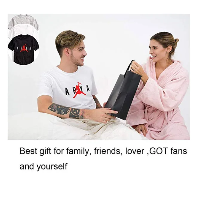 Новинка Ария Старк LANISTER футболка с коротким рукавом Хлопок для мужчин женщин