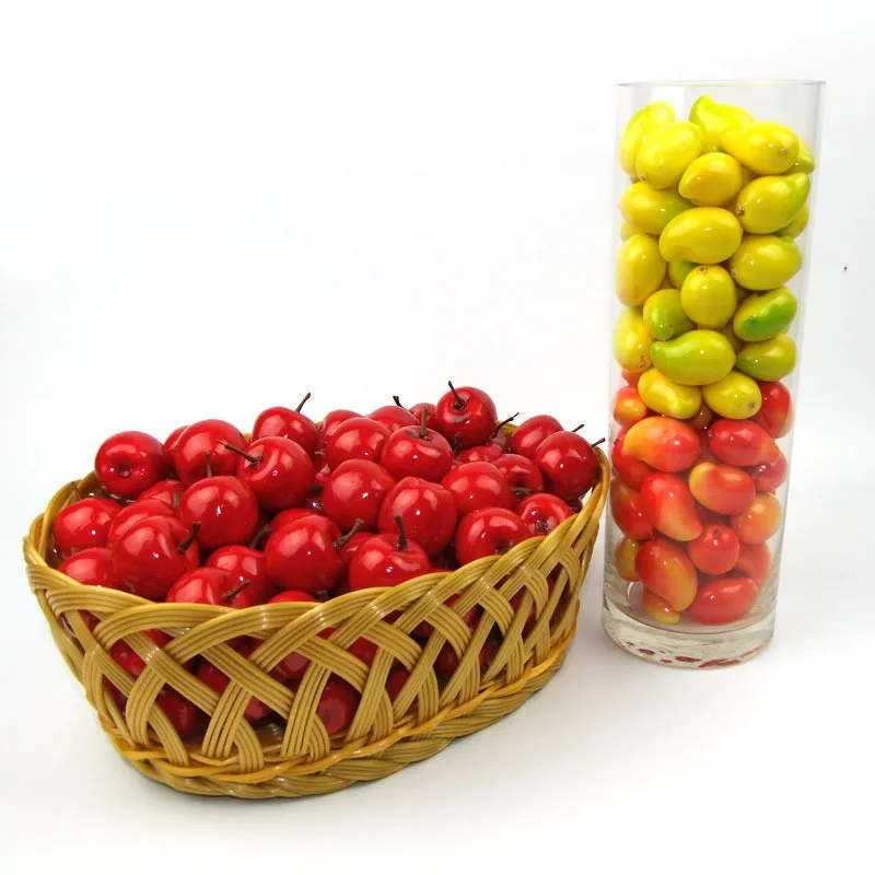 

20Pcs/Set Plastic Artificial Simulation Mini Fake Fruit Decor Apple Lemon Strawberry Oranges Props Home Decoration Accessories