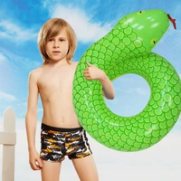 summer inflatable snake swimming ring pool float colorful children summer water outdoor fun toys beach lounger air mattress raft