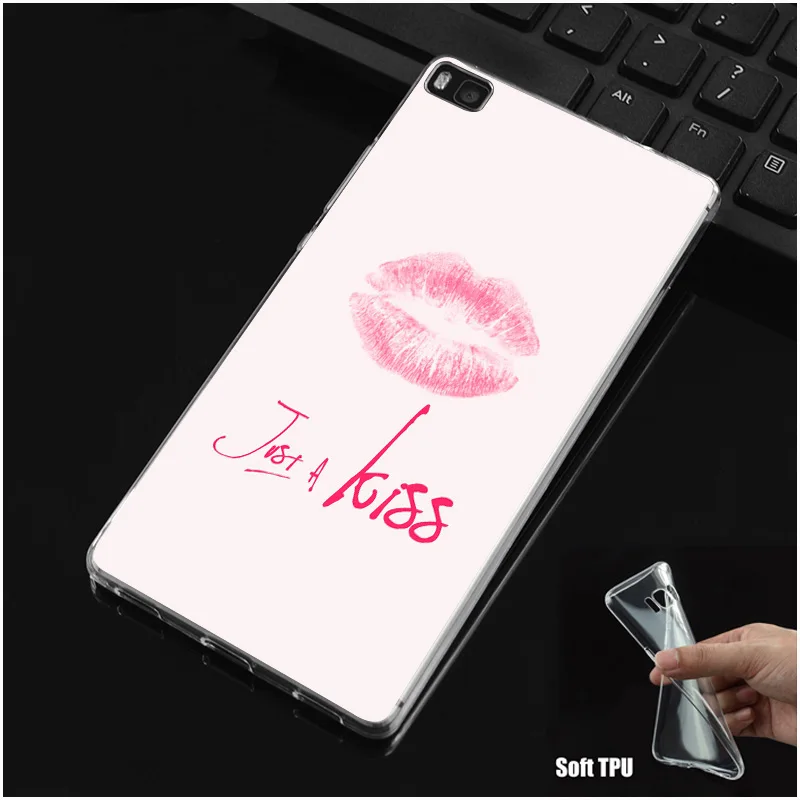 DREAMFOX M520 Kiss Me Lips Lipstick Rouge Soft TPU Silicone Case Cover For Huawei P8 P9 P10 Lite Plus 2017 Honor 8 Pro 9 6X |