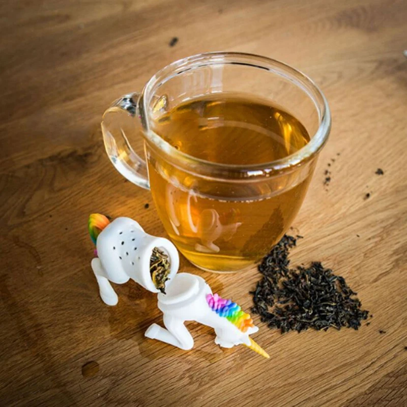 Unicorn Design Silicone Tea Strainer Maker Kitchen Dining & Bar Tool Palm Fun Model Teaware Infusion | Дом и сад