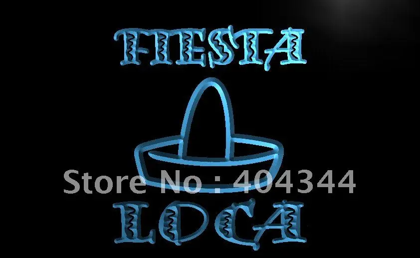 

LB900- Fiesta Loca Mexican Bar Beer Gift Light Sign home decor crafts