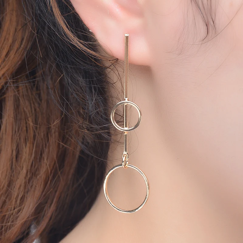 Женские серьги Lvytide круглые и длинные повседневные серьги|earring minimal|simple earringsminimal