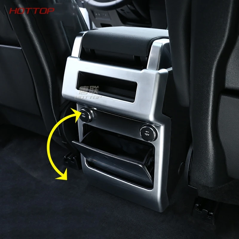 Rear Row Air Conditioning Vent Outlet Cover Trim Accessory FIT For Land rover Discovery 5 2017 2018 Gloss Black ABS Chrome | Автомобили и