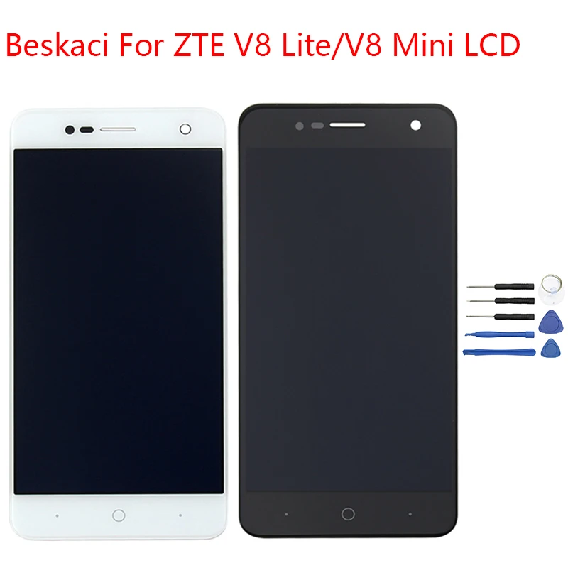 Beskaci Экран для ZTE Blade V8 Mini Lite ЖК-дисплей Дисплей рамка сенсорный сборки Для blade мини