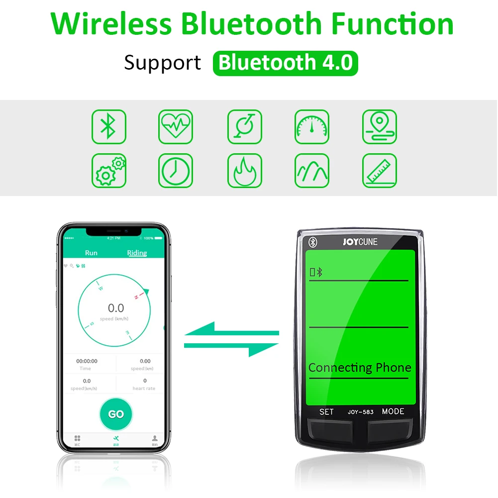 JOY 583BT беспроводной Bluetooth велосипедный компьютер водонепроницаемый измеритель