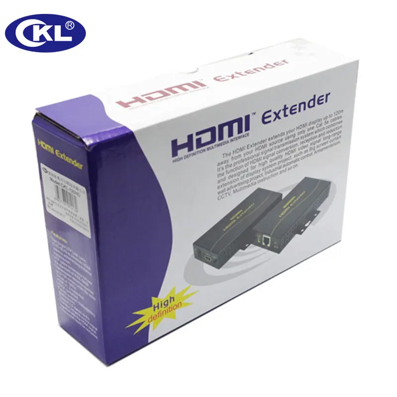 CKL-120HD 1 3 V 120M (395 Ft) HDMI-Удлинитель на Cat5/6 поддерживает 1080p 3D металлический чехол |