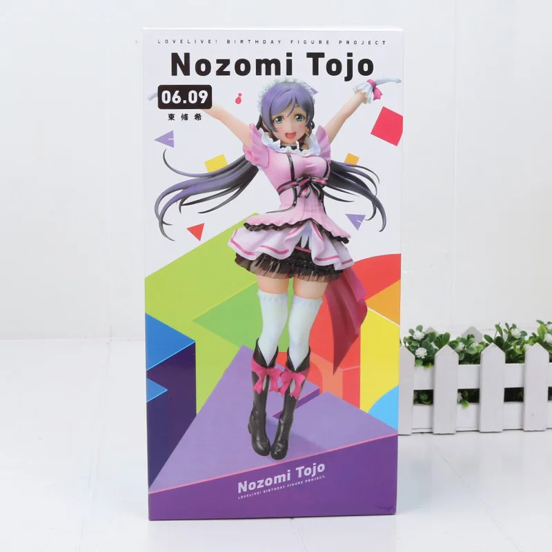 Nozomi with box Обувь в стиле аниме «Живая любовь! Tojo Nozomi Umi Sonoda Kotori Maki Birthday Project Ver. 1/8 масштаб окрашенная фигурка Коллекционная модель игрушки 18-21 см - Цвет: Nozomi with box
