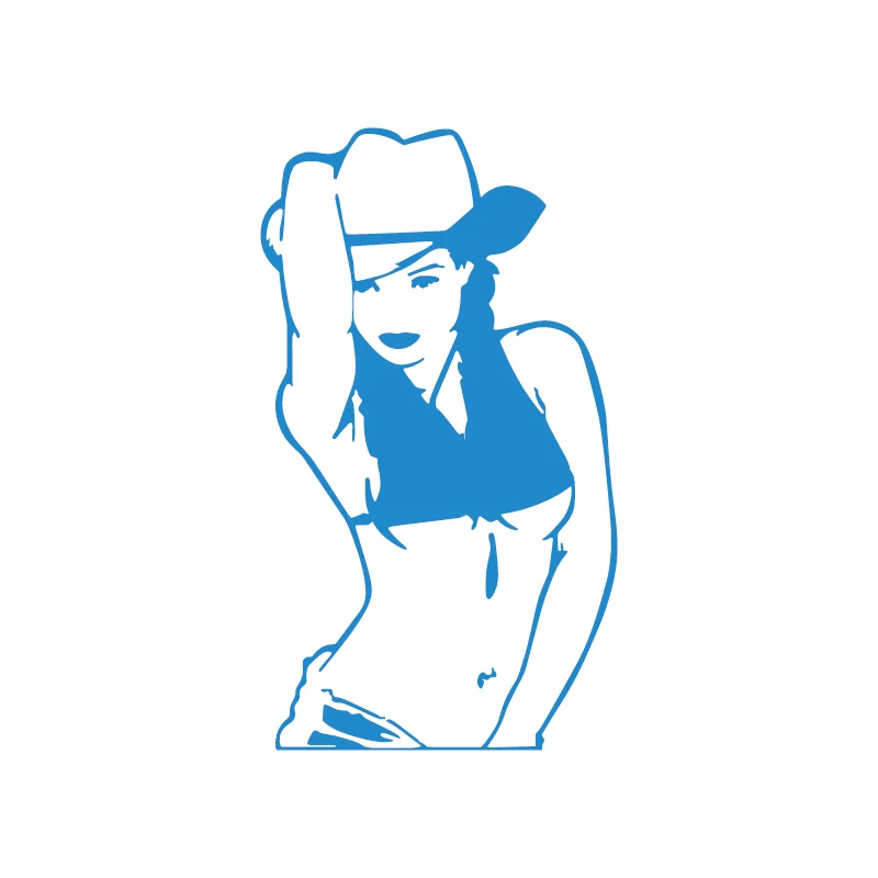 15 2*8 7 см сексуальная виниловая Автомобильная наклейка Cowgirl Горячая женская для