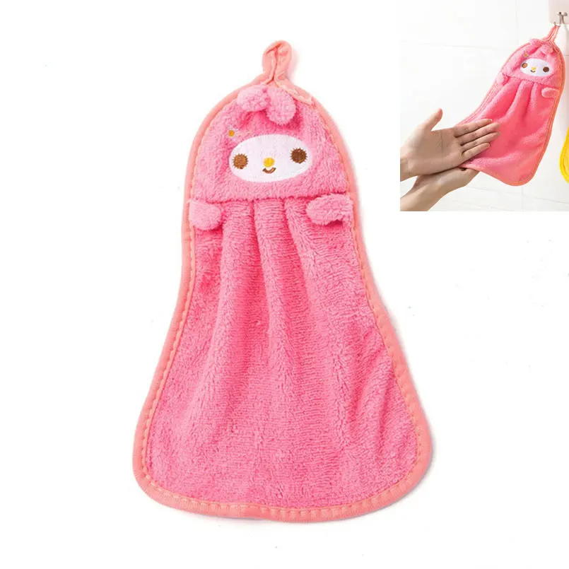 1 шт. мягкие коралловые бархатные Мультяшные Полотенца кухонные подвесные