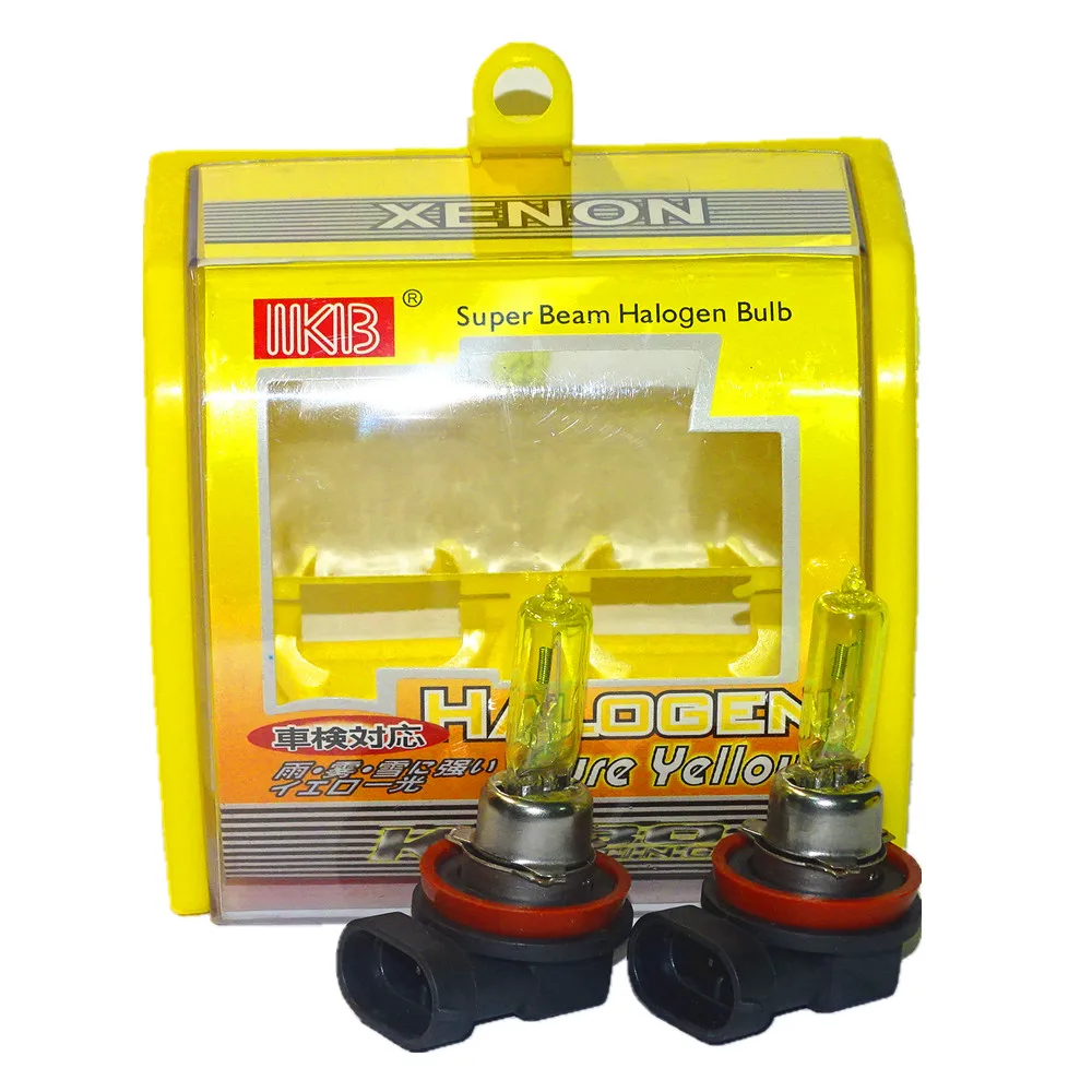 2 шт. H9 DC 12V 65W XENON 3000K желтый кварцевый стеклянный автомобильный светильник