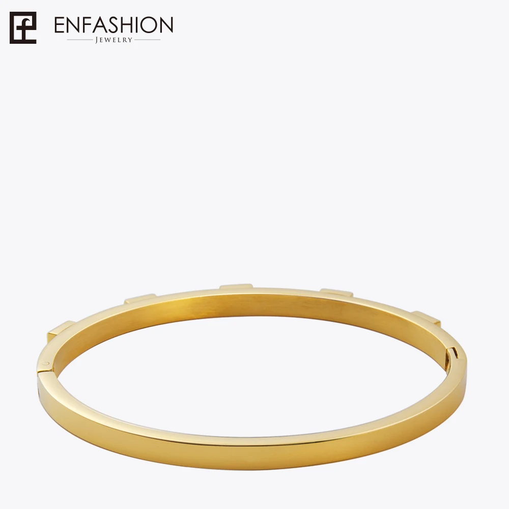 Enfashion Браслет манжета с кристаллами циркония браслет из нержавеющей стали