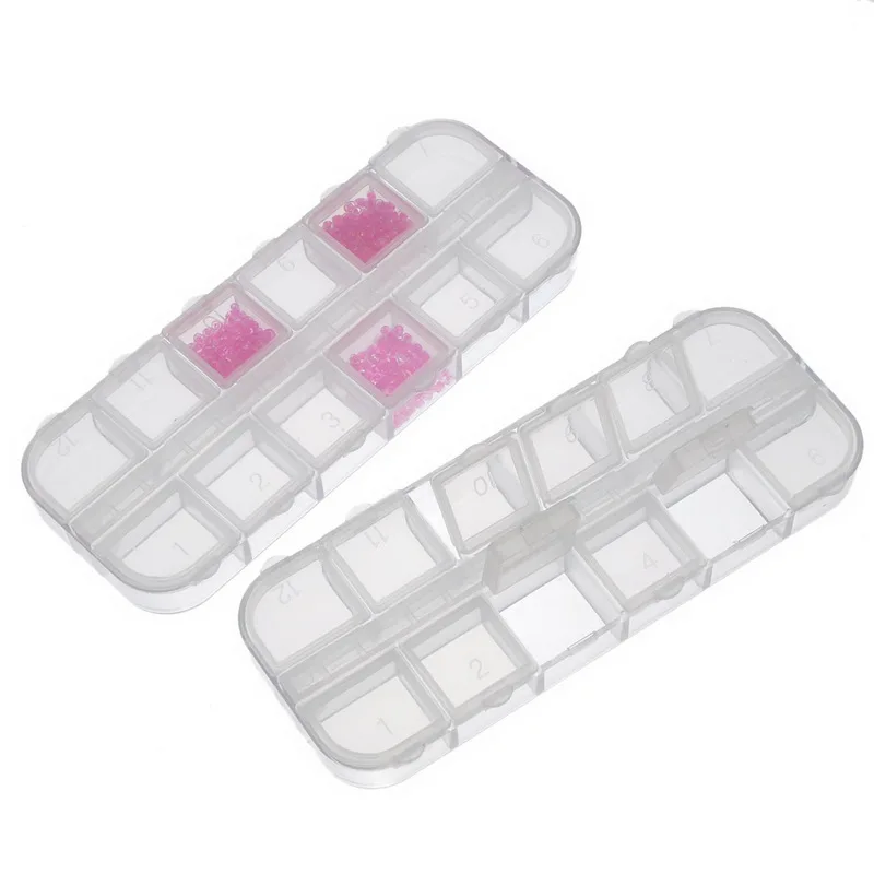 Hoomall 12 Grids Portable Display Box Container Jewelry Beads Storage Slot Tool Bead Diamond Painting Accessories Organizer | Дом и сад