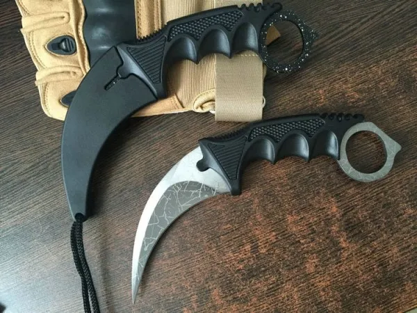 2 варианта! Karambit CS нож для шеи выживания 440 Лезвие ABS ручка маленький охотничий