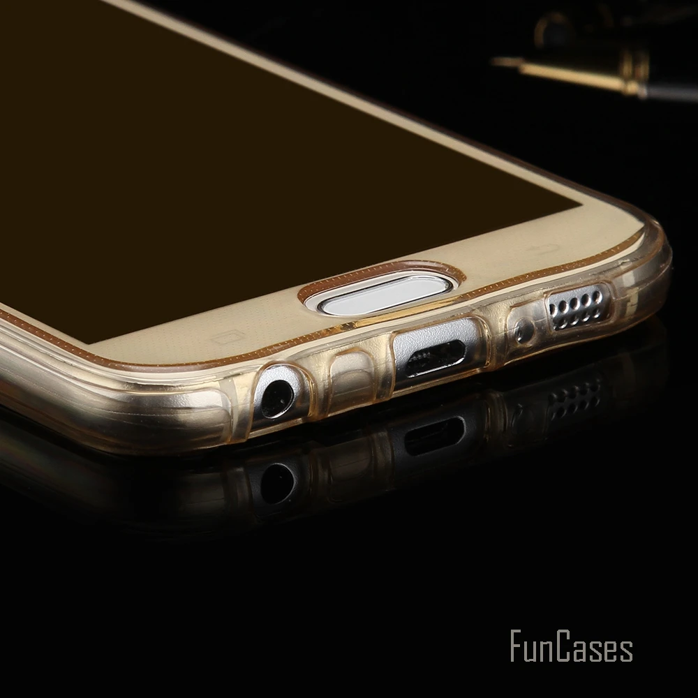 Для samsung Galaxy S7 Ультратонкий Прозрачный чехол с полным покрытием 360 Защитный