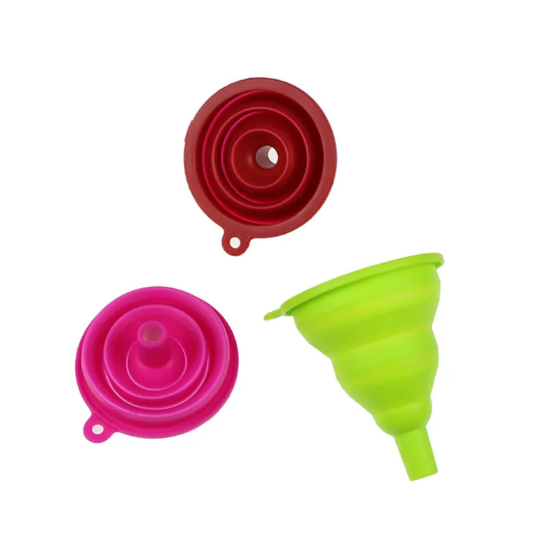 Новое поступление! 1 шт. Мини пищевой силиконовый гель Складная стильная Воронка