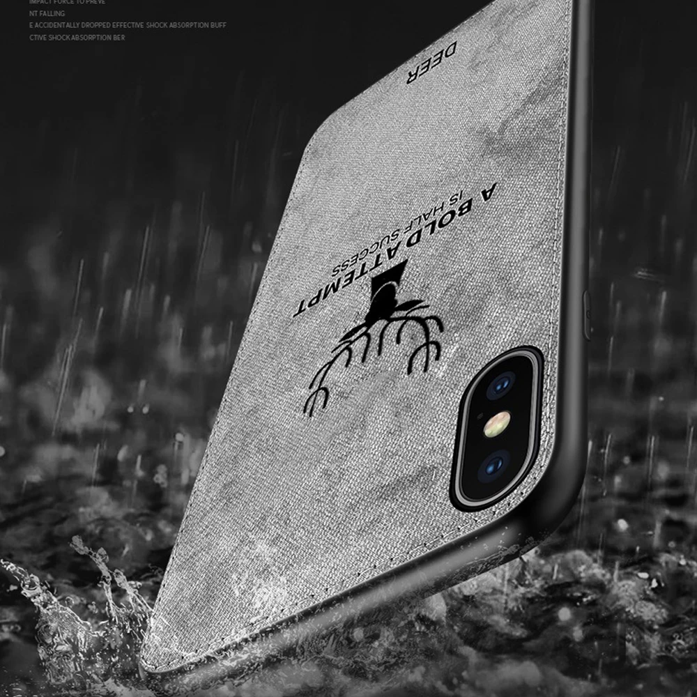 Fabric Cloth Deer Phone Cases For iphone 7 8 Plus 6 6S X XS MAX XR Cover Fashion Luxury Ultra Thin Soft Mobile Accessories | Мобильные