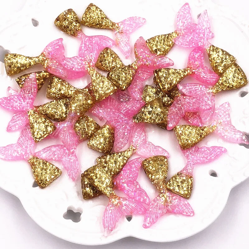 10 шт. хвост русалки полимерные украшения поделки с плоским основанием кабошон