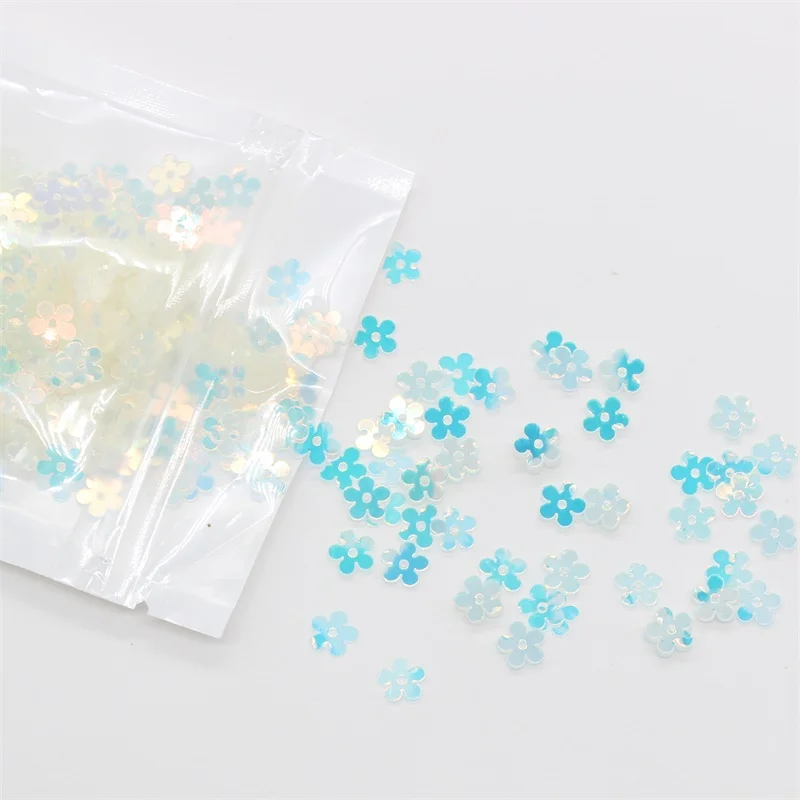 

4mm/7mm Flower Shape Sequins PVC Flat for DIY Card Making Craft Color Collection