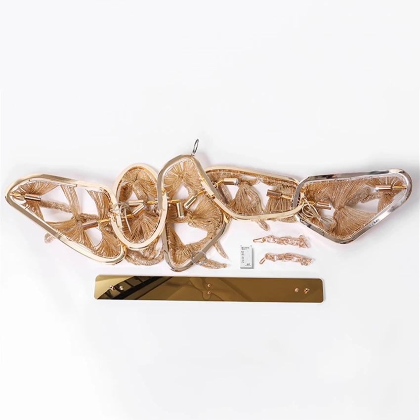 

Nordic Art Decor Aluminum LED Chandelier Living Room Restaurant Hotel Lobby Lighting Pendant Lamps Metal Fringe Kitchen Fixture