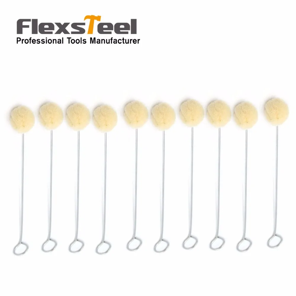 

10 Pieces Wool Daubers Brush DIY Leather Tool Accessories for Leather Dyes Sealers Wool Ball