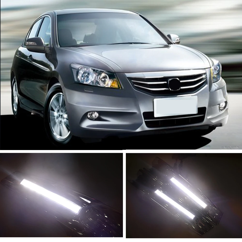CAPQX 1 пара для Honda Europe Accord 2011-2013 светодиодные дневные ходовые огни дневсветильник