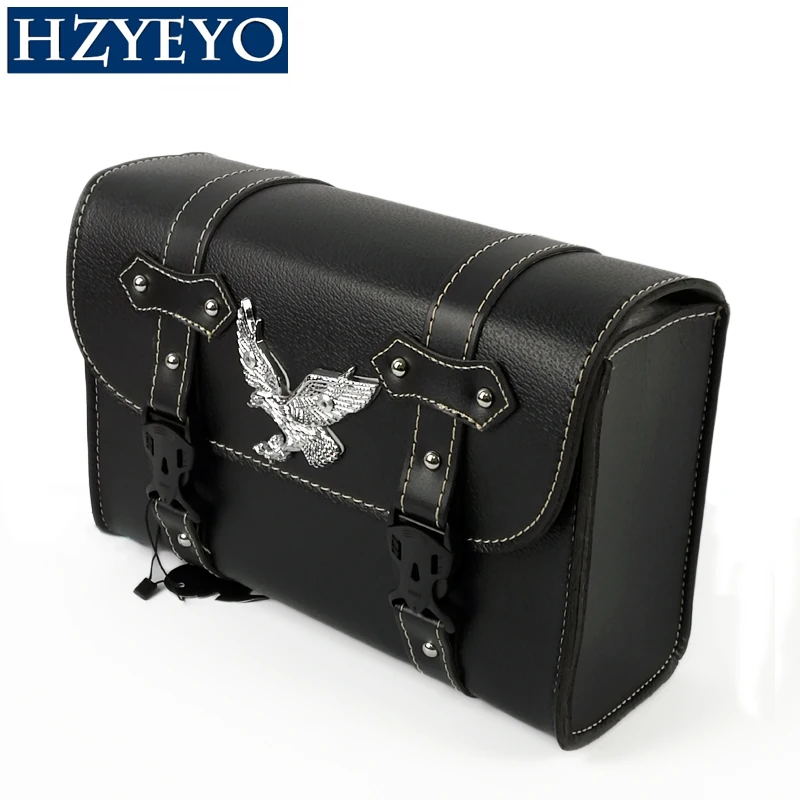 Мотоциклетная седельная сумка HZYEYO из искусственной кожи для хранения