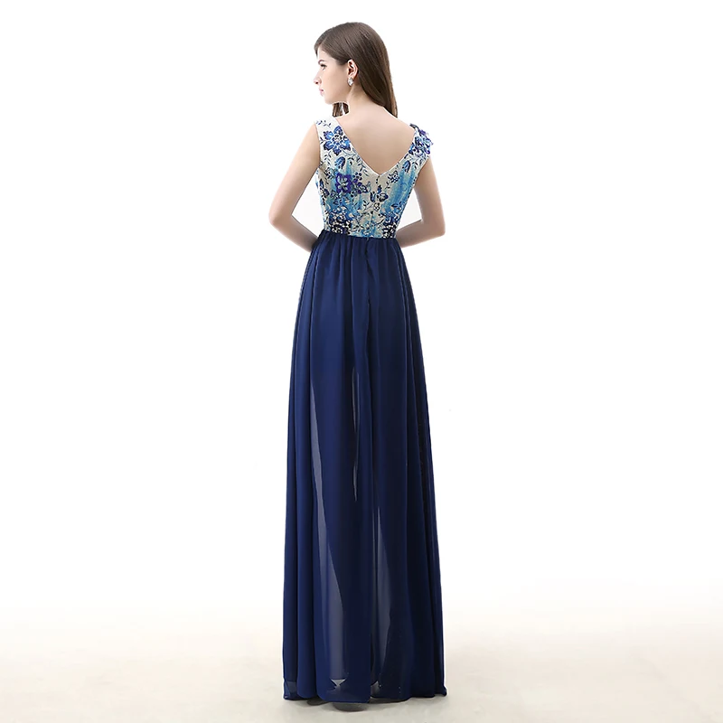 Длинные Вечерние Платья с цветочным принтом 2020 кружевное платье V образным