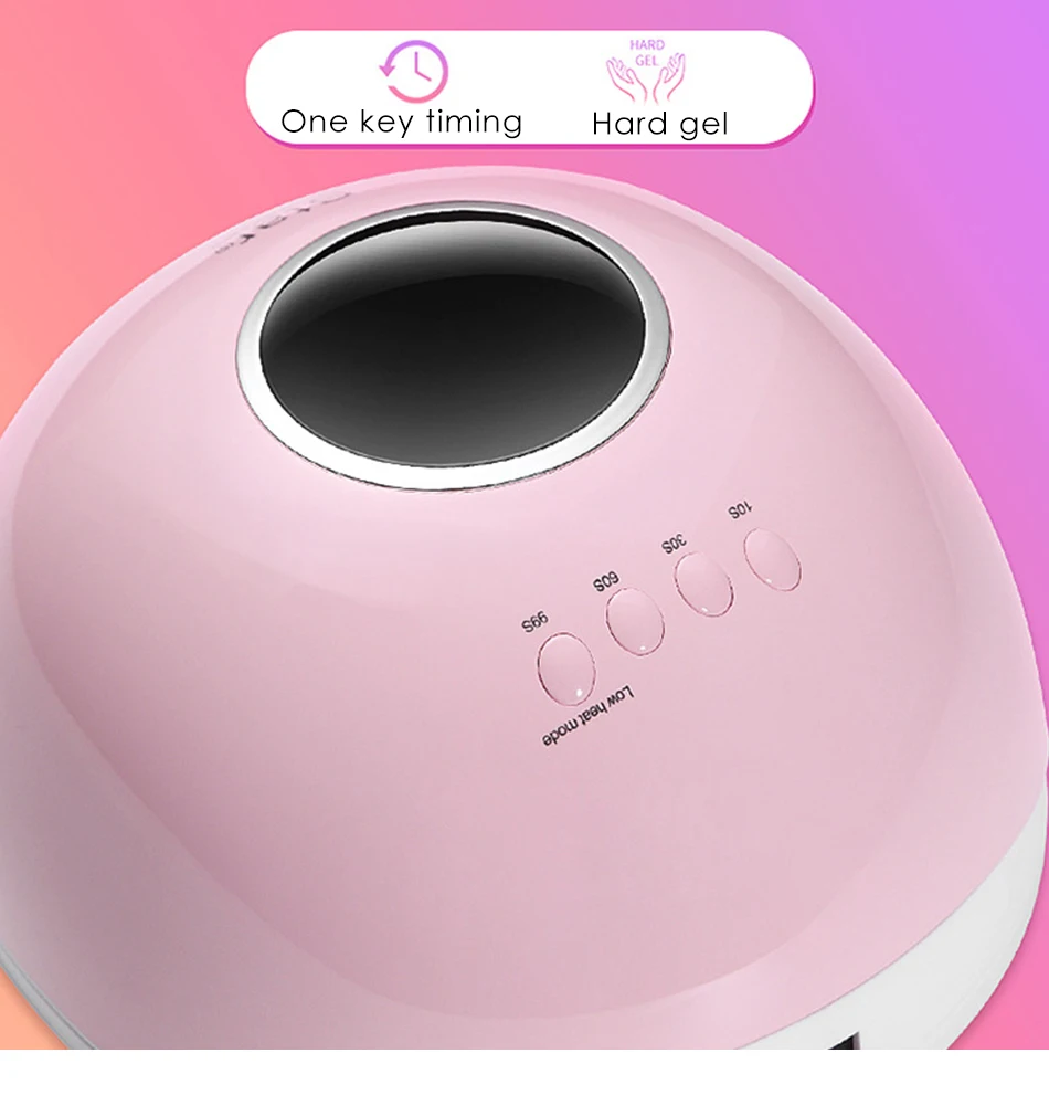 Smart5 72W UV LED Nail Lamp Gel Nail Polish Dryer with Screen Nails Art Gel Curing Light Anti Over-Heat Electric Nail Dryer