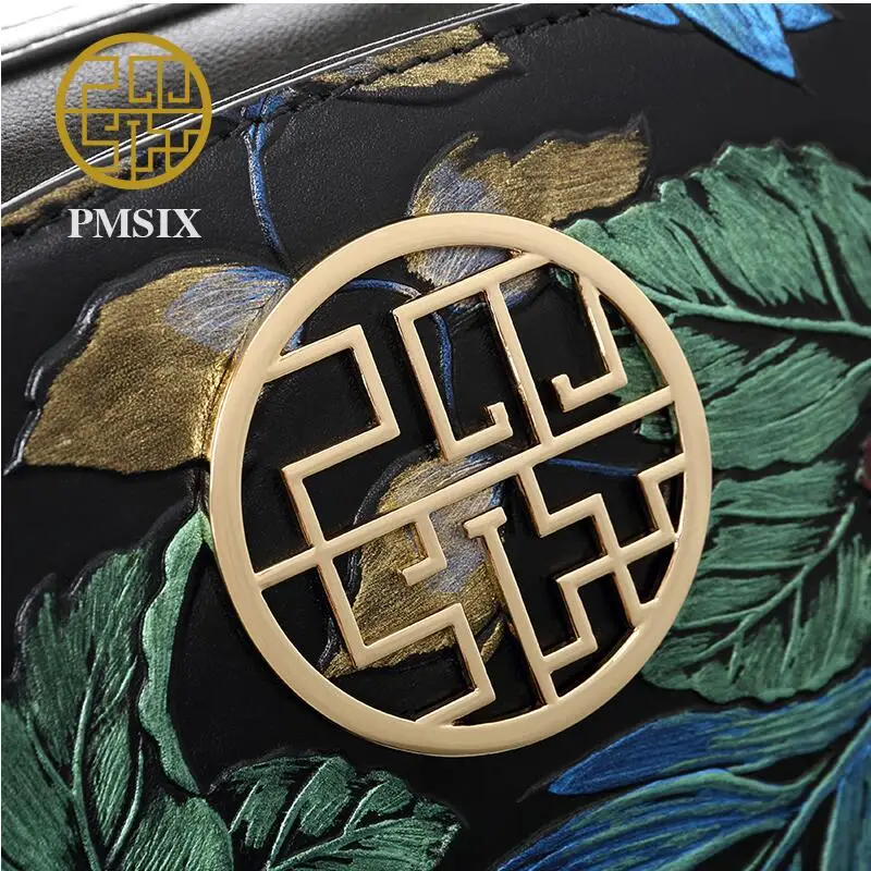 Женская сумка из натуральной кожи Pmsix новинка 2016 Ретро через плечо тонкая