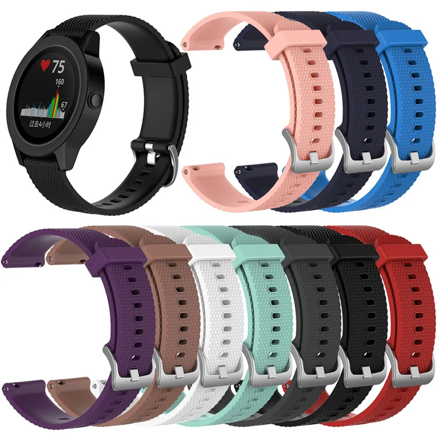Replacement Silicone Watchband Bracelet Wristband Strap bands for Garmin Vivomove/Vivomove HR/Vivoactive 3 GPS Smart watch wear