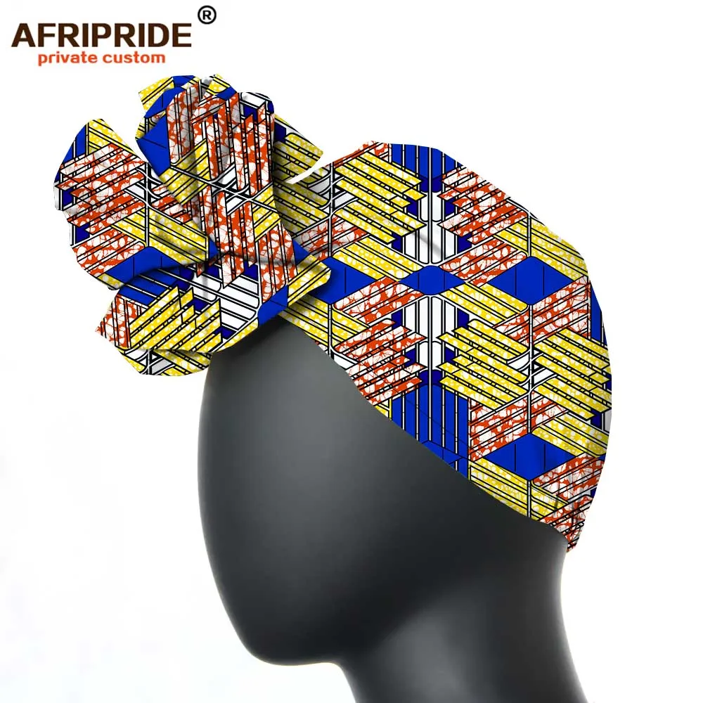 African headtie hat nigeria turban headband already tied african head wraps cap head scarf ankara fabric print AFRIPRIDE A19H003 - Цвет: 95
