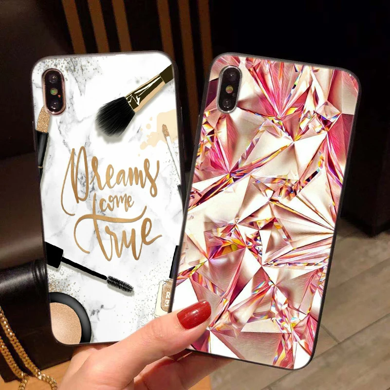 Coque Funda Phone Case For iPhone 6 6s 7 8 X Plus back cover XS MAX XR Dream come true luxury pattern |