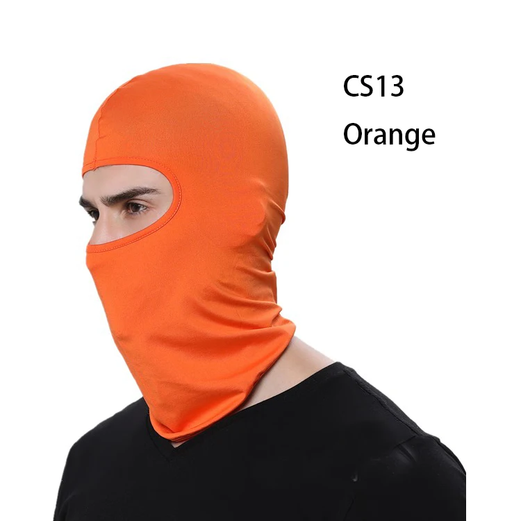 13 orange Маски для мотоциклов WG CS игровая маска из лайкры мягкие рыболовные гоночные велоспортивные велосипедные маски для верховой езды ветрозащитные пылезащитные маски для лица с полной головкой - Цвет: 13 orange