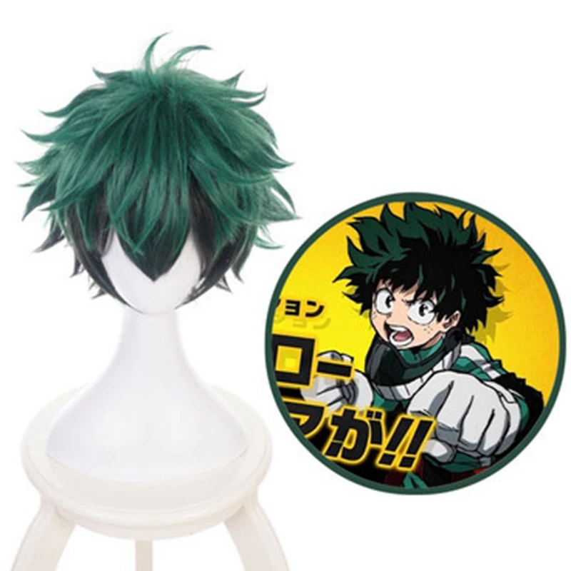 Мой Boku no Hero Academy izku Midoriya короткий зеленый черный термостойкий косплей костюм парик