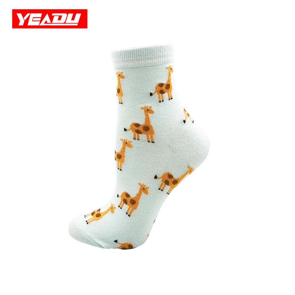 YEADU 5 пар/лот Разноцветные Милые Хлопковые женские носки забавные мультяшные для
