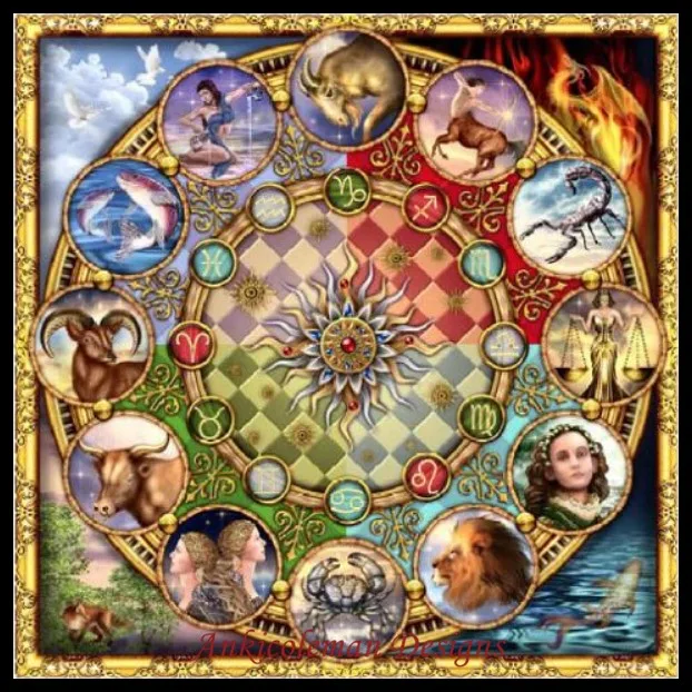 

Needlework for embroidery DIY DMC High Quality - Counted Cross Stitch Kits 14 ct Oil painting - The Twelve Constellations