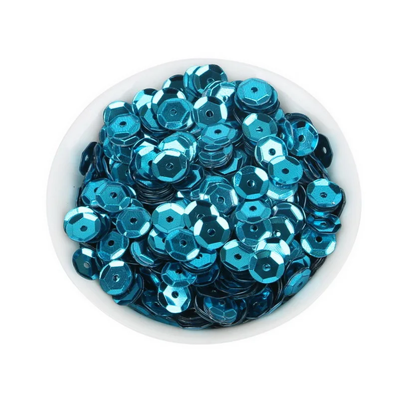 Turquoise 1200 шт 6 мм Блестки из ПВХ круглые рассыпчатые Блестки для шитья, украшения, поделки, аксессуары для одежды - Цвет: Turquoise