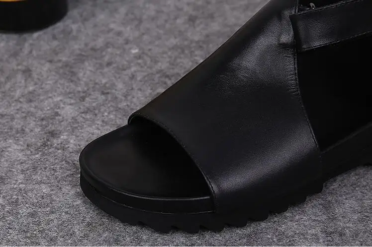 Новинка мужские сандалии модная летняя обувь на платформе 3-5 см визуально