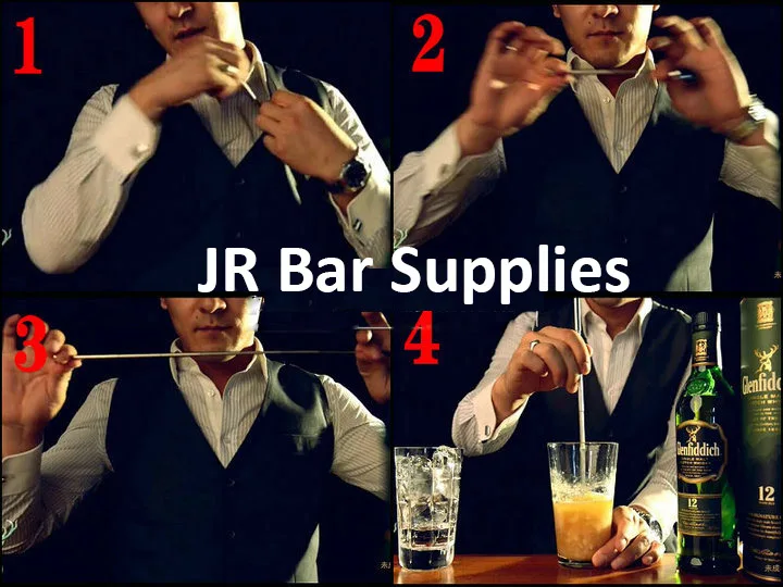 Телескопическая Выдвижная Волшебная Коктейльная ложка из нержавеющей стали