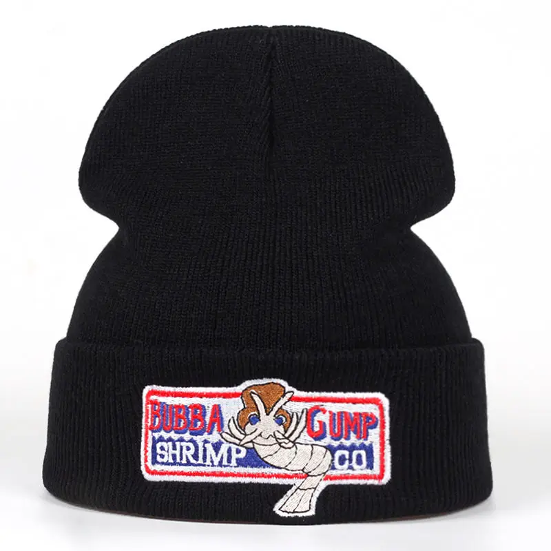 Forest Gump зимняя шапка для женщин и мужчин BUBBA GUMP теплая осенняя и зимняя хлопковая Красная Вязаная Кепка в стиле хип-хоп