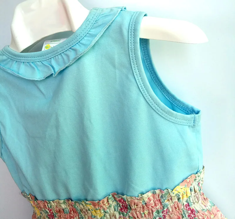 2019 детское платье без рукавов для девочек летние платья с цветочным принтом