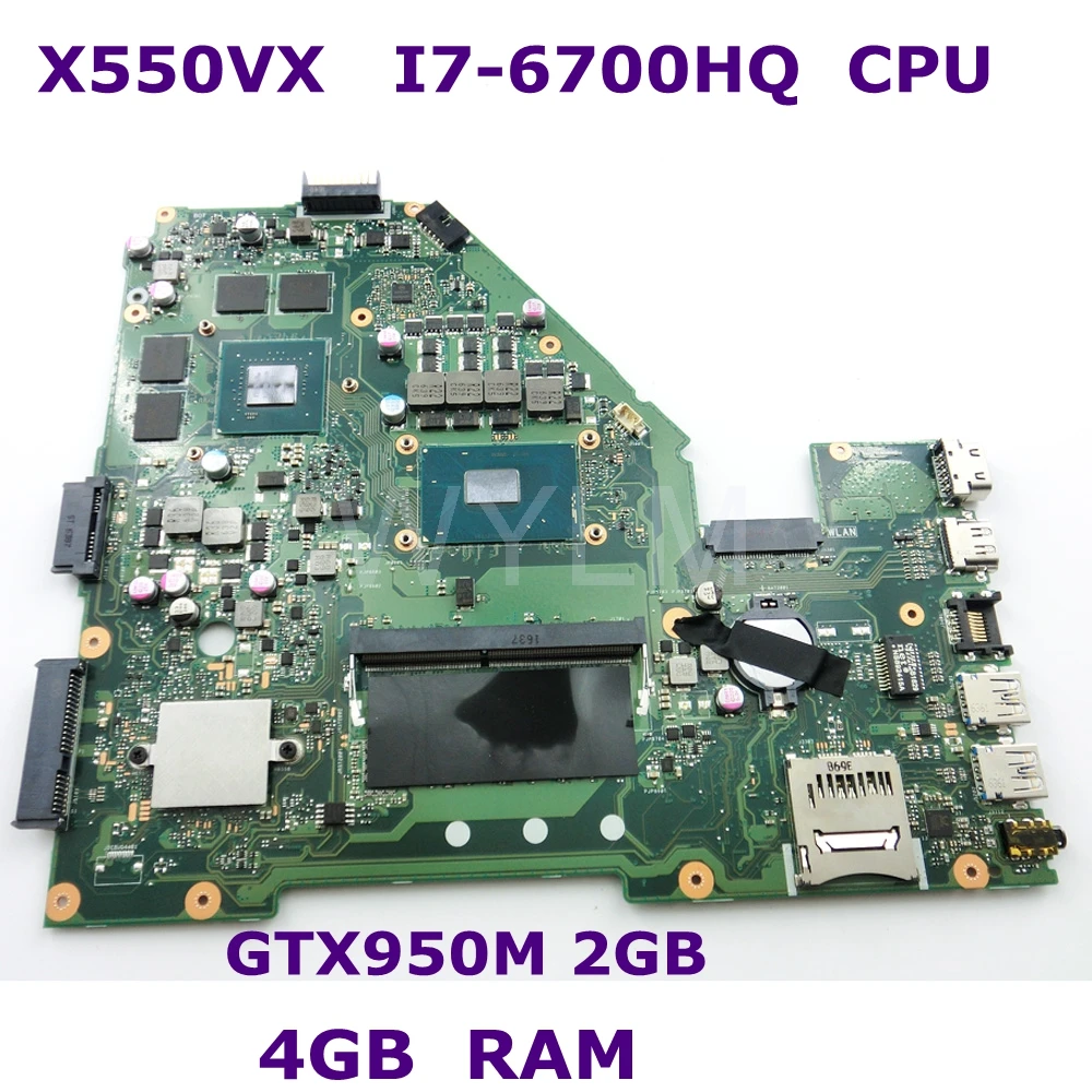 X550VX i7 6700HQ Процессор GTX950M 2 Гб N16P GT A2 материнская плата версия 0 для ASUS X550V W50VX K550VX