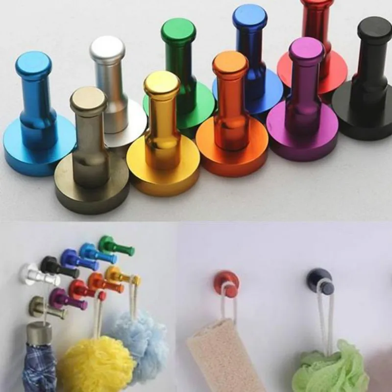 DIY настенный крюк для Полотенца Ванная комната Кухня дверь Одежда ключ Вешалка