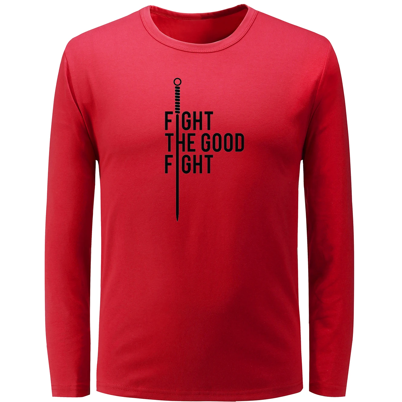 Футболка с длинными рукавами и надписью Fight The Good для мужчин женщин мальчиков