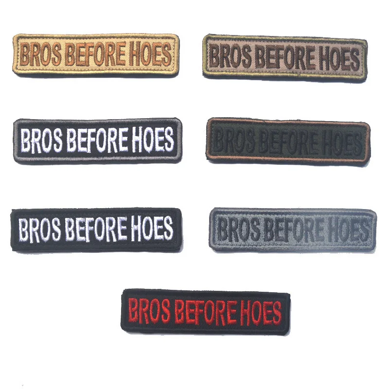BROS BEFORE HOES тактический боевой патч 10*2 9 см Забавный и потрясающий вышитый