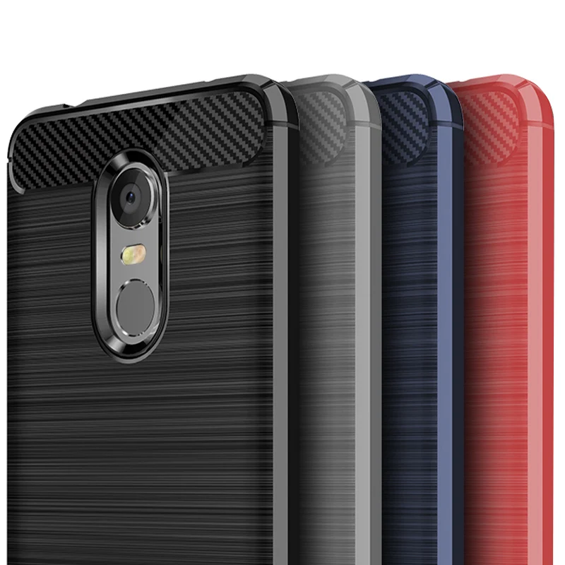 Чехол SRHE для Xiaomi Redmi 5 Plus Мягкий бампер из ТПУ чехол углеродного волокна Redmi5
