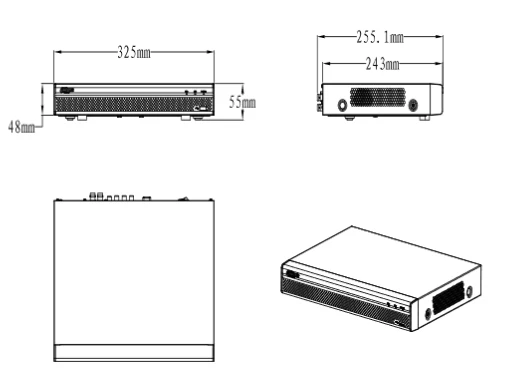 Dahua S3 серии 4ch 8ch 16ch NVR Tribrid 1080 P Мини 1U цифрового видео Регистраторы HDCVI HCVR7104HE-S3