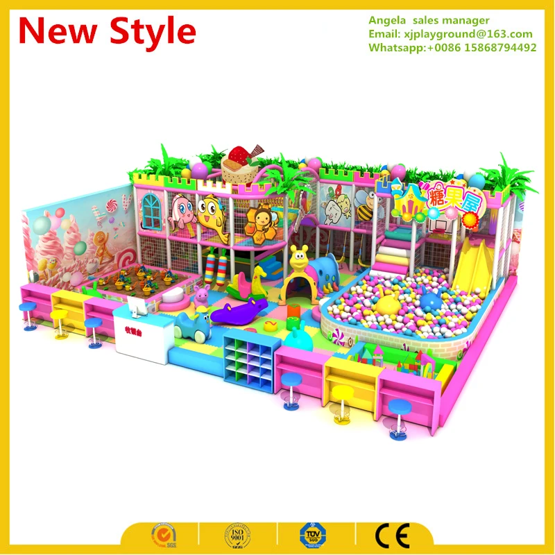 2017 Новый дизайн внутренняя игровая площадка с большим батутом|indoor playground|playground