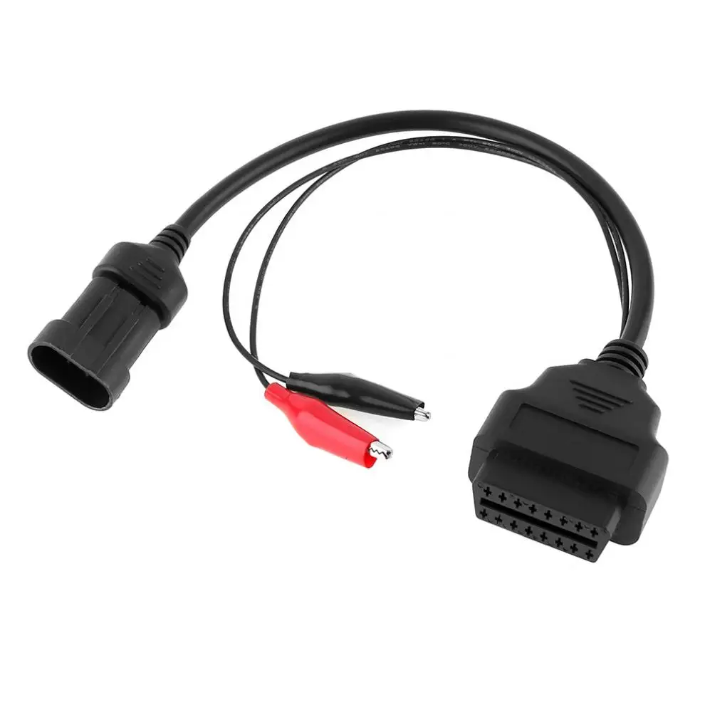 OBD II 16 контактный разъем адаптер для автомобиля с двумя зажимами типа крокодил Fiat